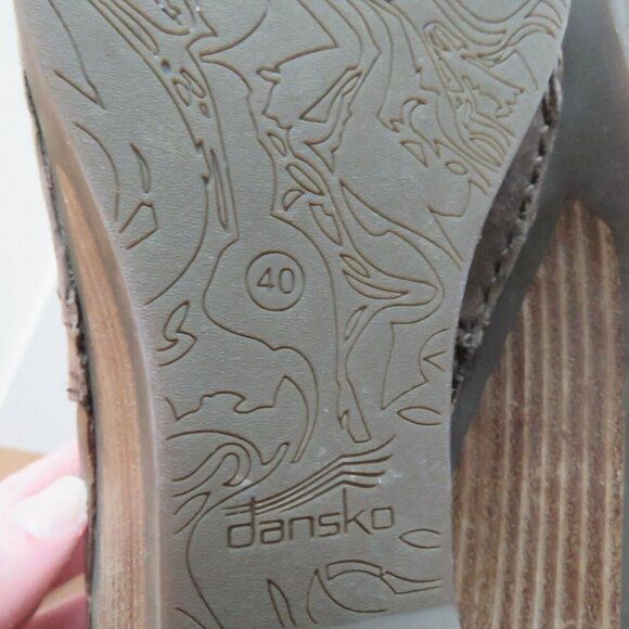 DANSKO Shirley Suede Leather Stacked Heel Ankle Boots in Taupe Size EU 40 - Picture 13 of 14